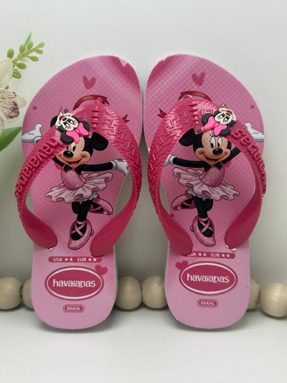 Chinelo Infantil Stitch Lilo E Stitch Menina Havaianas Com Aplique Pins