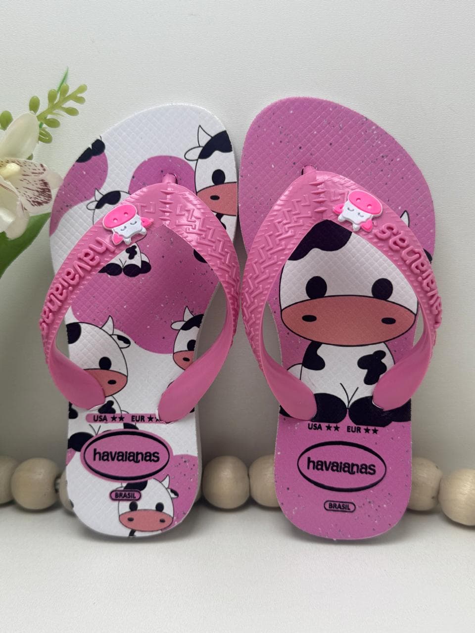 Chinelo Infantil Stitch Lilo E Stitch Menina Havaianas Com Aplique Pins
